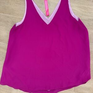 Lilly Pulitzer Purple Florin V-Neck Blouse